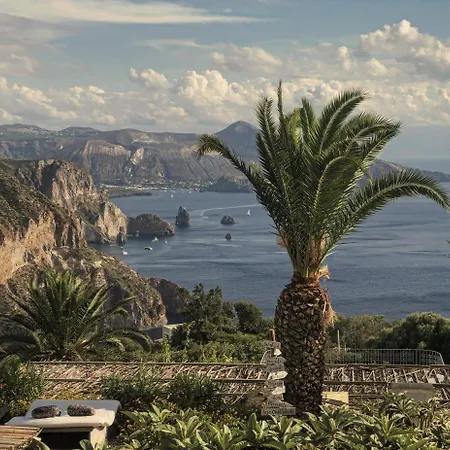 Quattrocchi - Giardino E Terrazzi Con Vista Panoramica Sul Mare, Etna E Vulcano * リーパリ